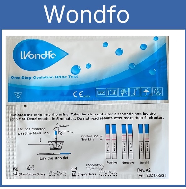 Wondfo-55本 排卵検査薬53本＋妊娠検査薬2本☆オリジナルマスキングテープ付