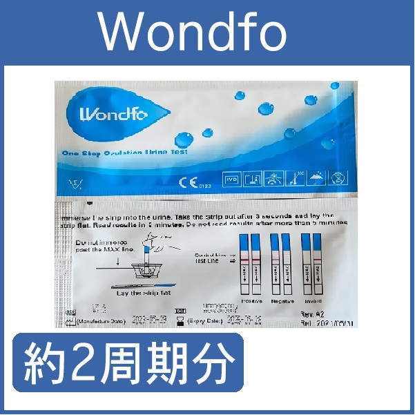 Wondfo-44本(約2周期分) 排卵検査薬42本+妊娠検査薬2本